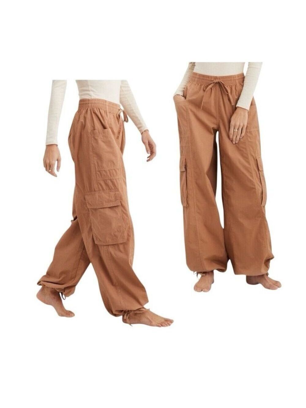 Aerie High Waisted Go-For-It Baggy Cargo Pant size XL - Picture 2 of 9